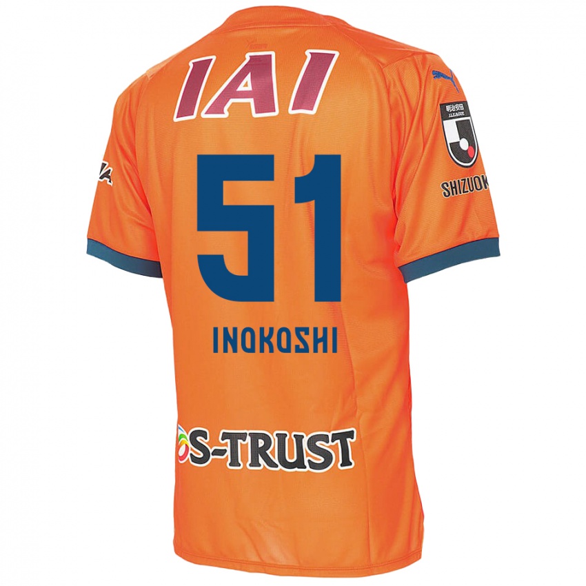 Gyermek Yui Inokoshi #51 Orange Blue Hazai Jersey 2024/25 Mez Póló Ing