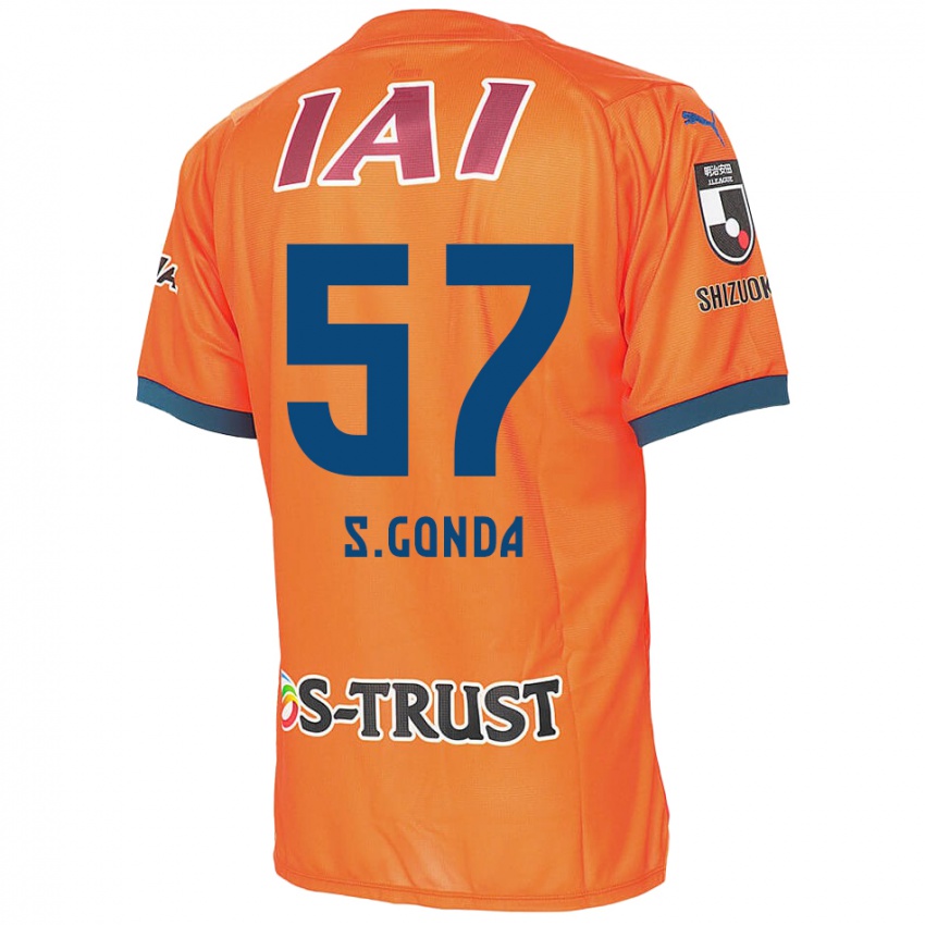 Gyermek Shuichi Gonda #57 Orange Blue Hazai Jersey 2024/25 Mez Póló Ing