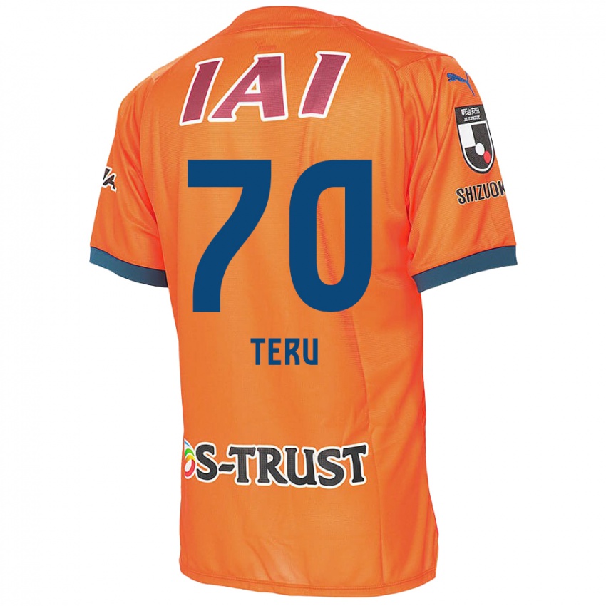 Gyermek Teruki Hara #70 Orange Blue Hazai Jersey 2024/25 Mez Póló Ing