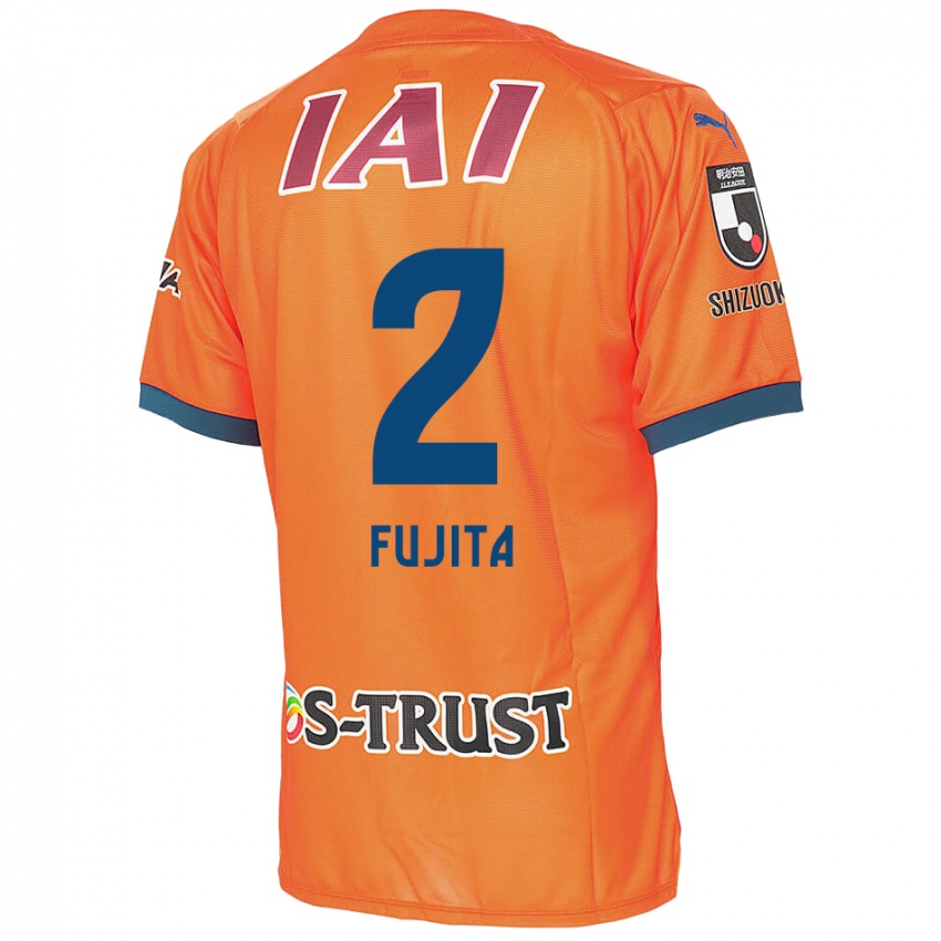 Gyermek Shunsuke Fujita #2 Orange Blue Hazai Jersey 2024/25 Mez Póló Ing