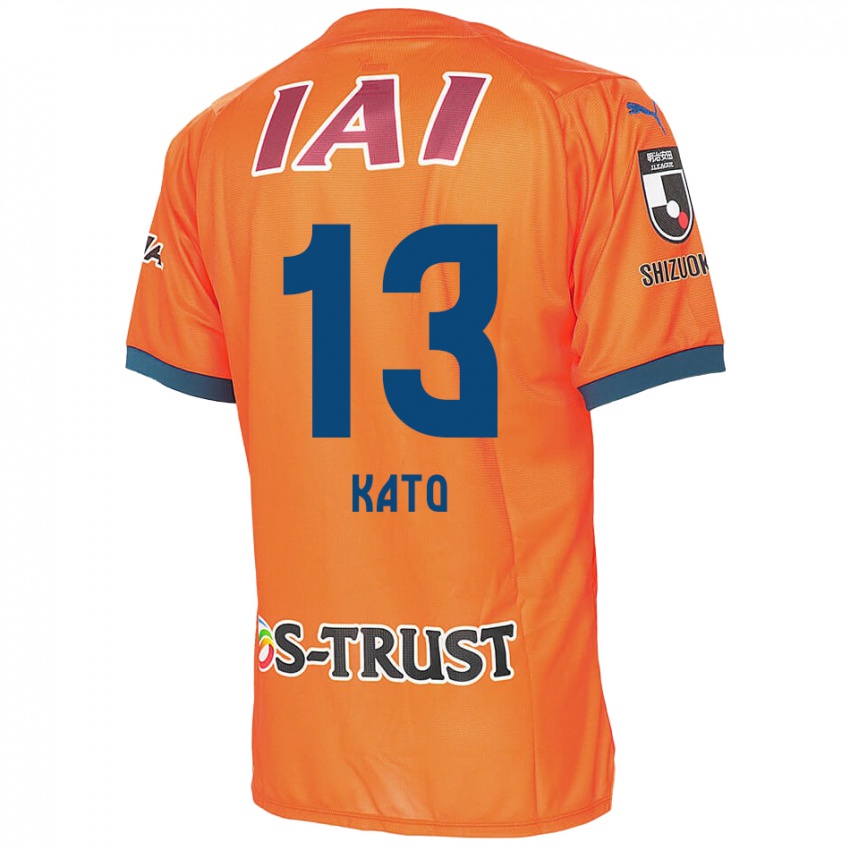 Gyermek Daiya Kato #13 Orange Blue Hazai Jersey 2024/25 Mez Póló Ing