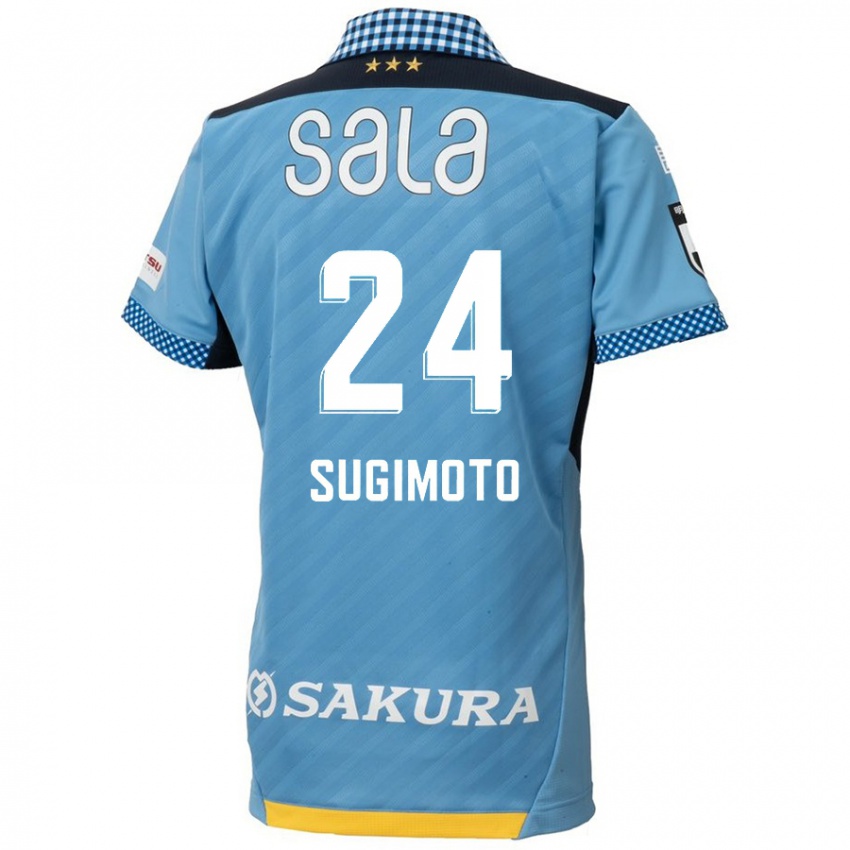 Gyermek Mitsuki Sugimoto #24 Kék Fekete Hazai Jersey 2024/25 Mez Póló Ing