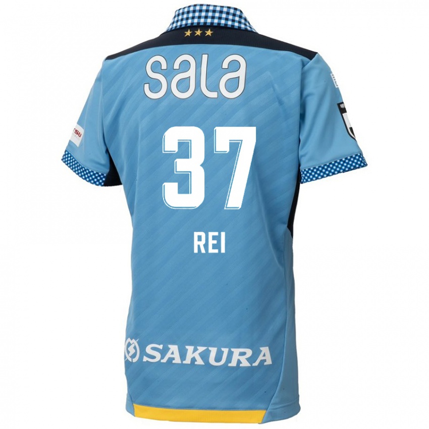 Gyermek Rei Hirakawa #37 Kék Fekete Hazai Jersey 2024/25 Mez Póló Ing