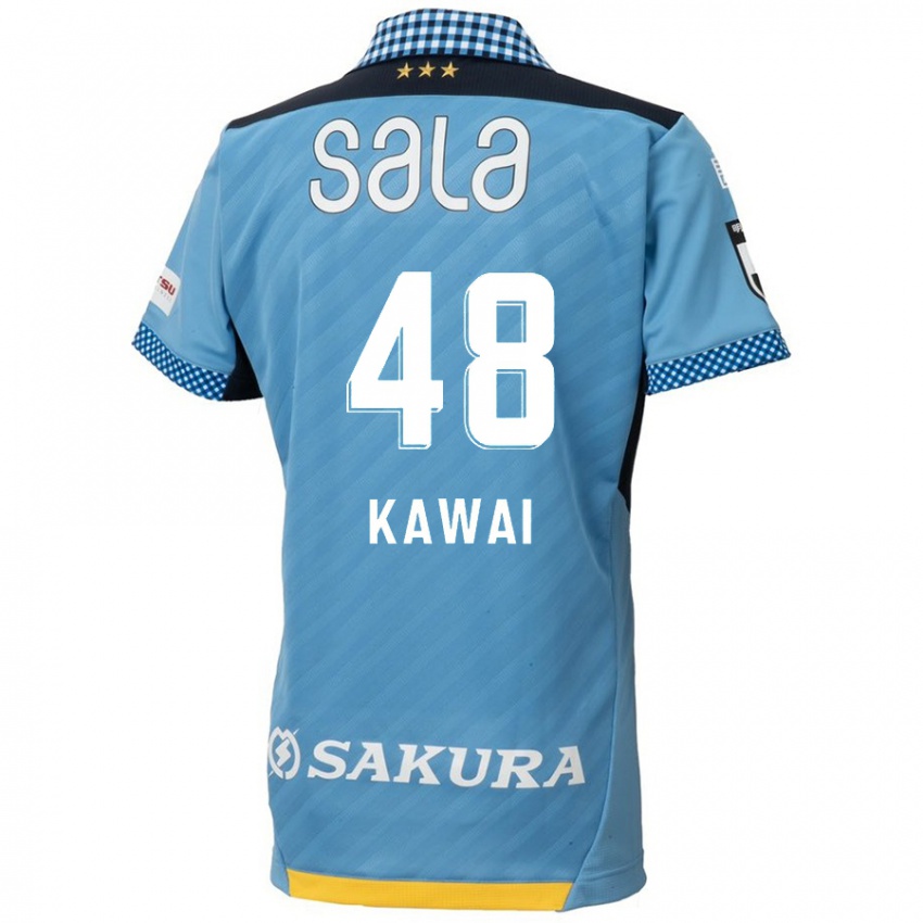 Gyermek Tokumo Kawai #48 Kék Fekete Hazai Jersey 2024/25 Mez Póló Ing