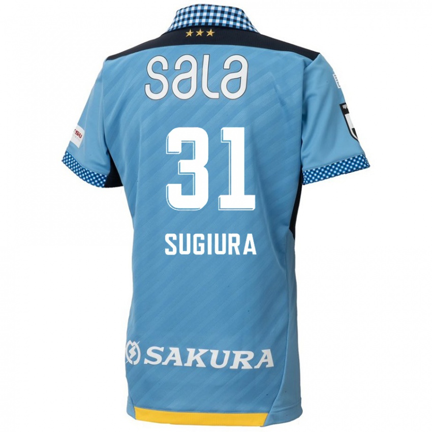 Gyermek Rinnosuke Sugiura #31 Kék Fekete Hazai Jersey 2024/25 Mez Póló Ing