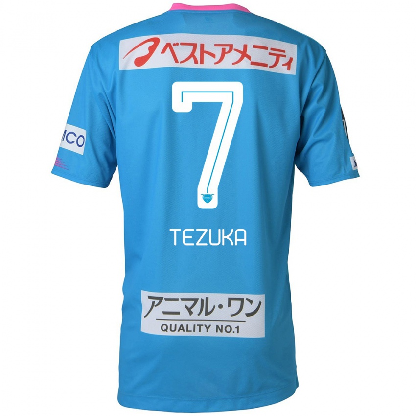 Gyermek Kohei Tezuka #7 Kék Rózsaszín Hazai Jersey 2024/25 Mez Póló Ing