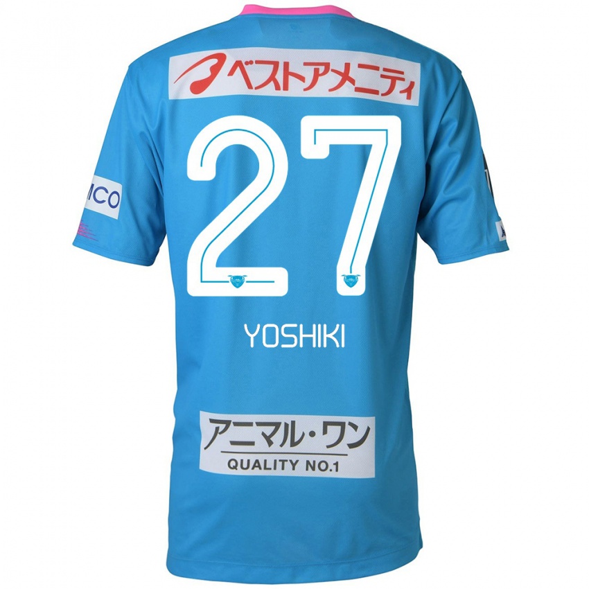 Gyermek Yoshiki Narahara #27 Kék Rózsaszín Hazai Jersey 2024/25 Mez Póló Ing