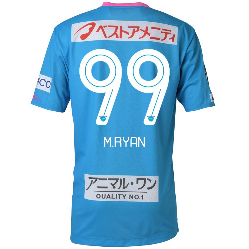 Gyermek Marcelo Ryan #99 Kék Rózsaszín Hazai Jersey 2024/25 Mez Póló Ing