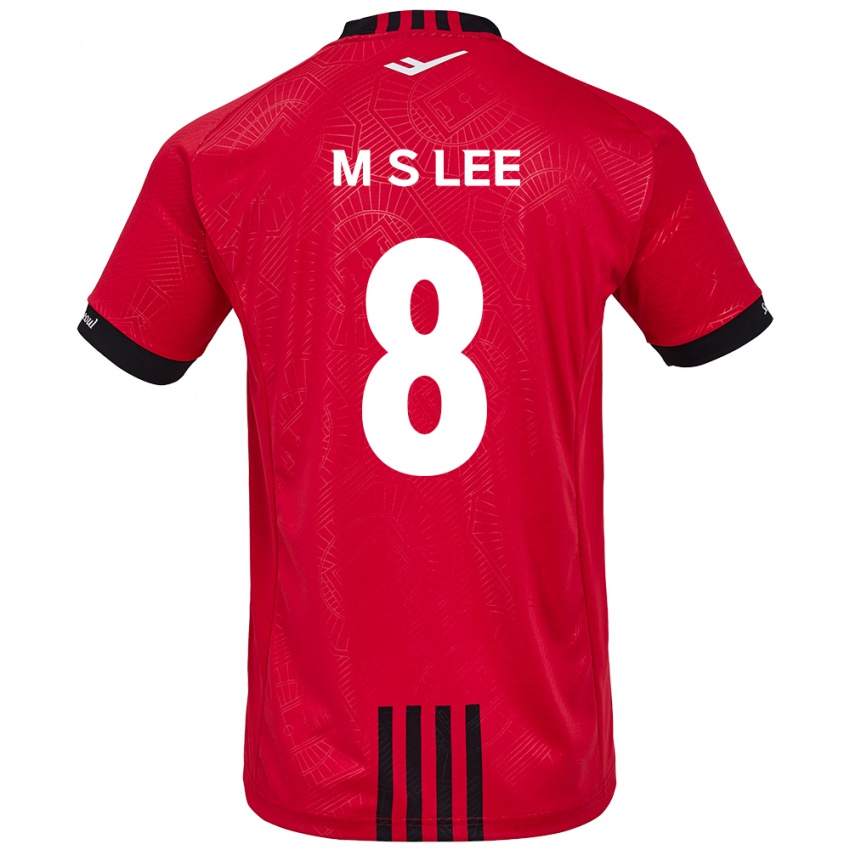 Gyermek Seung-Mo Lee #8 Piros Fekete Hazai Jersey 2024/25 Mez Póló Ing