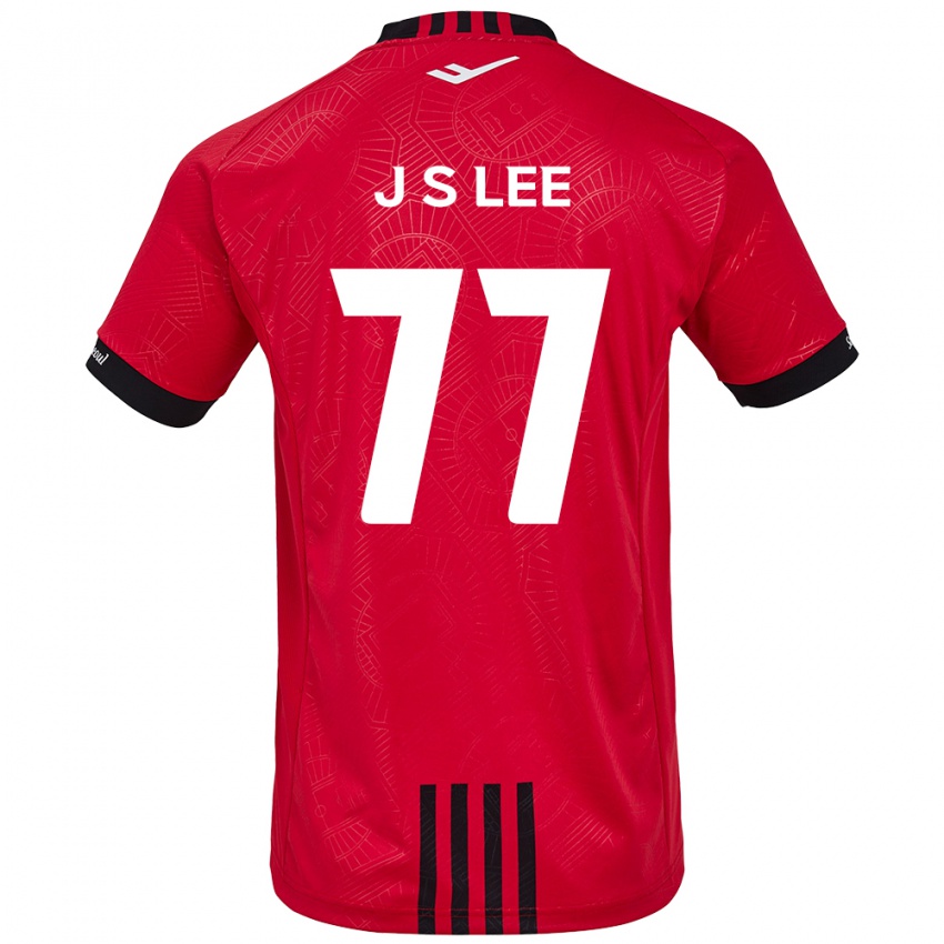 Gyermek Seung-Joon Lee #77 Piros Fekete Hazai Jersey 2024/25 Mez Póló Ing