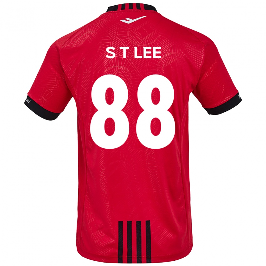 Gyermek Tae-Seok Lee #88 Piros Fekete Hazai Jersey 2024/25 Mez Póló Ing