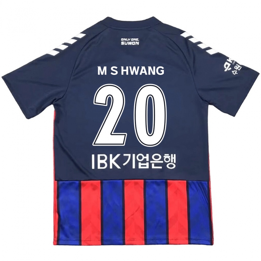 Gyermek Soon-Min Hwang #20 Kék Piros Hazai Jersey 2024/25 Mez Póló Ing