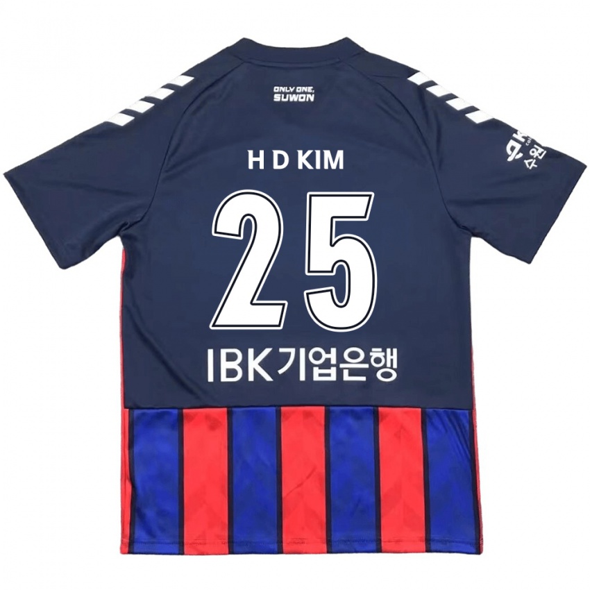 Gyermek Dae-Hyun Kim #25 Kék Piros Hazai Jersey 2024/25 Mez Póló Ing