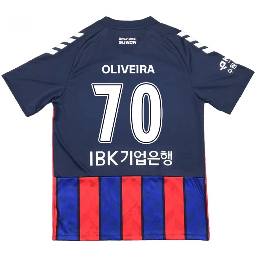 Gyermek Anderson Oliveira #70 Kék Piros Hazai Jersey 2024/25 Mez Póló Ing