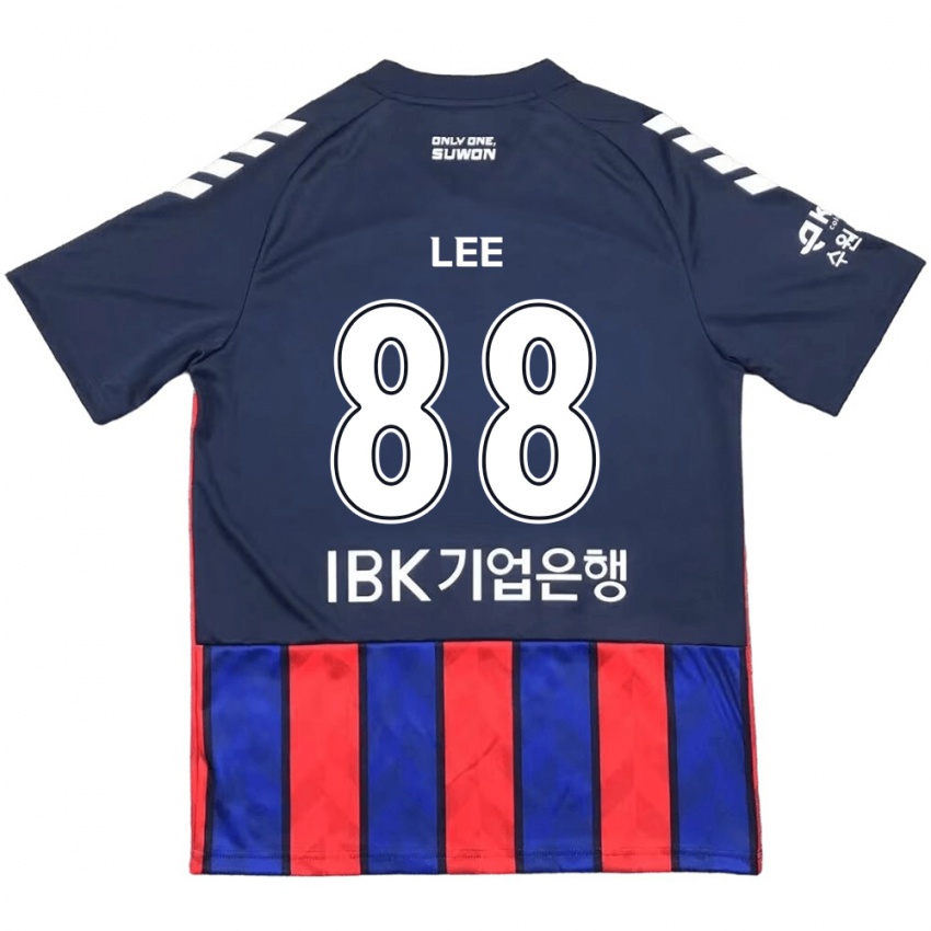 Gyermek Yong Lee #88 Kék Piros Hazai Jersey 2024/25 Mez Póló Ing