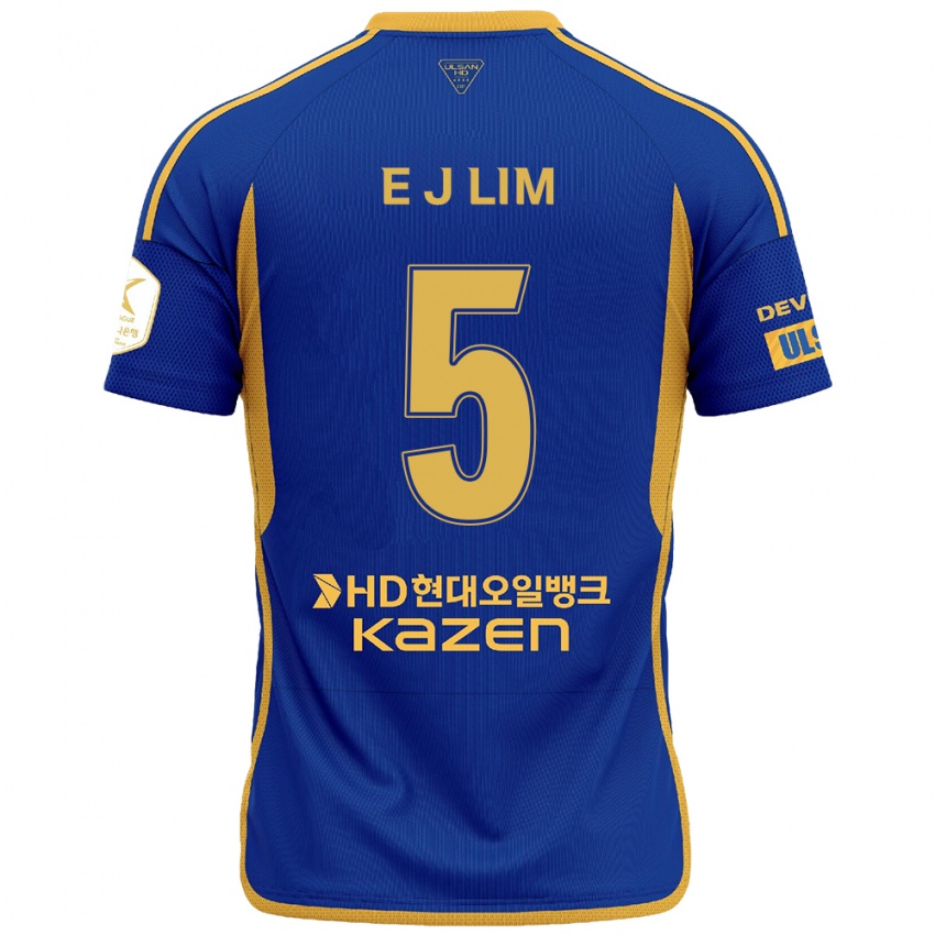 Gyermek Jong-Eun Lim #5 Kék Sárga Hazai Jersey 2024/25 Mez Póló Ing