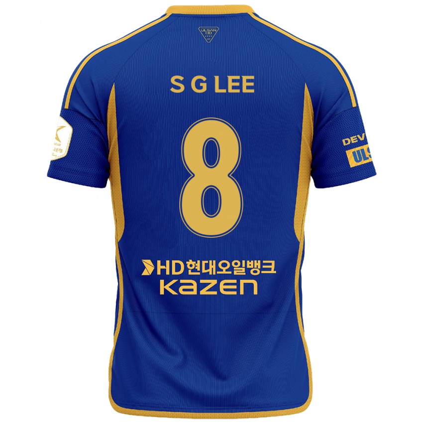 Gyermek Gyu-Sung Lee #8 Kék Sárga Hazai Jersey 2024/25 Mez Póló Ing