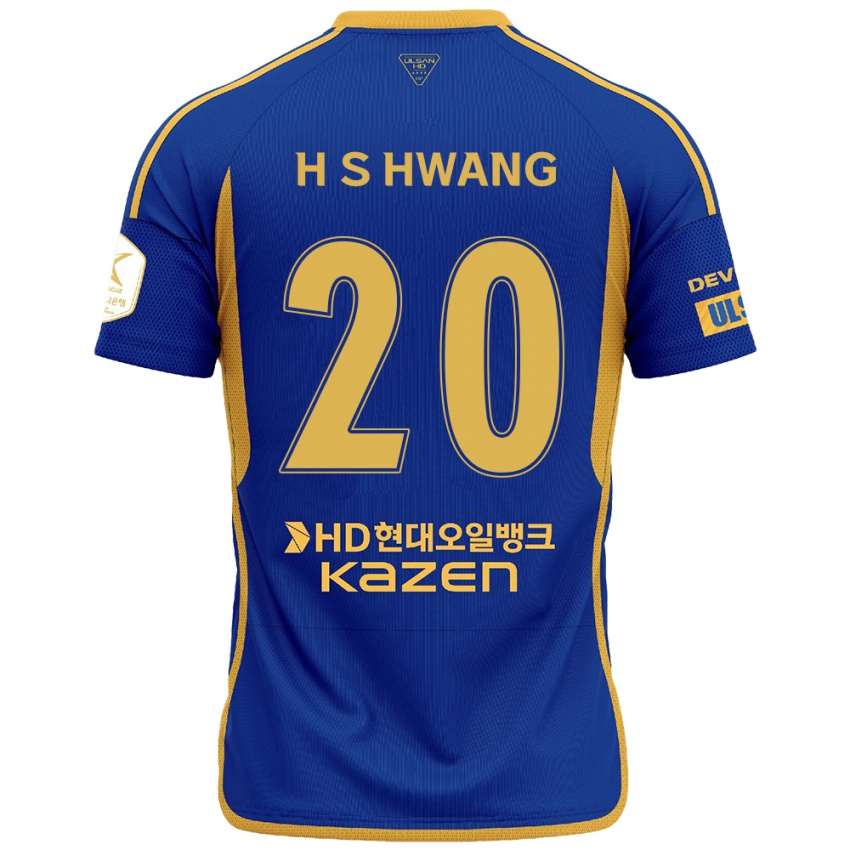 Gyermek Seok-Ho Hwang #20 Kék Sárga Hazai Jersey 2024/25 Mez Póló Ing