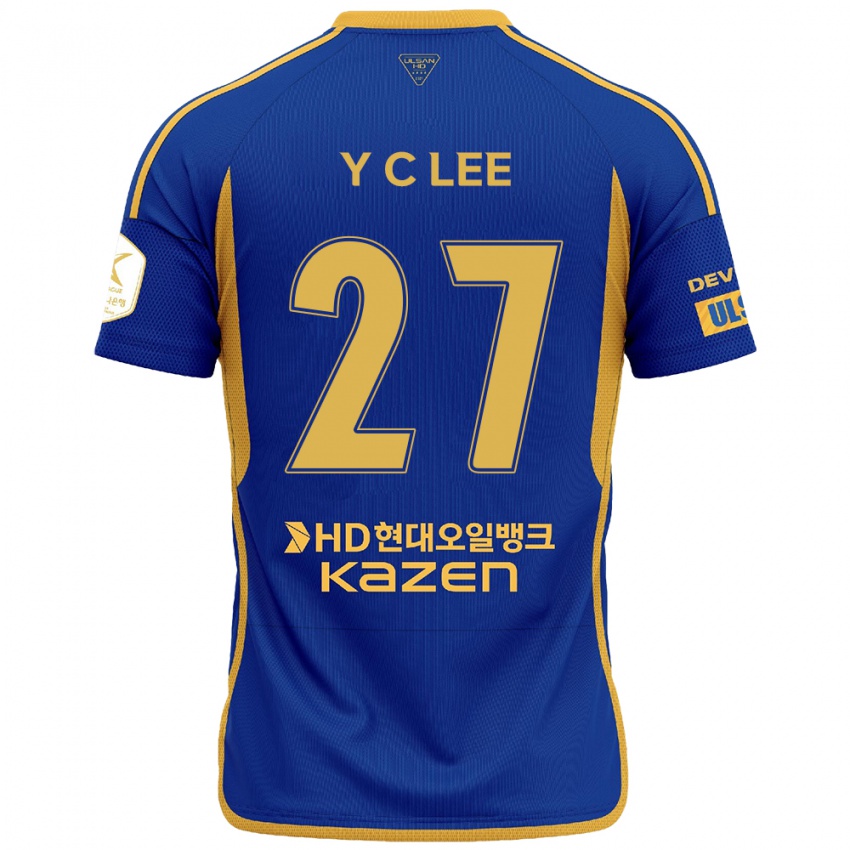 Gyermek Chung-Yong Lee #27 Kék Sárga Hazai Jersey 2024/25 Mez Póló Ing