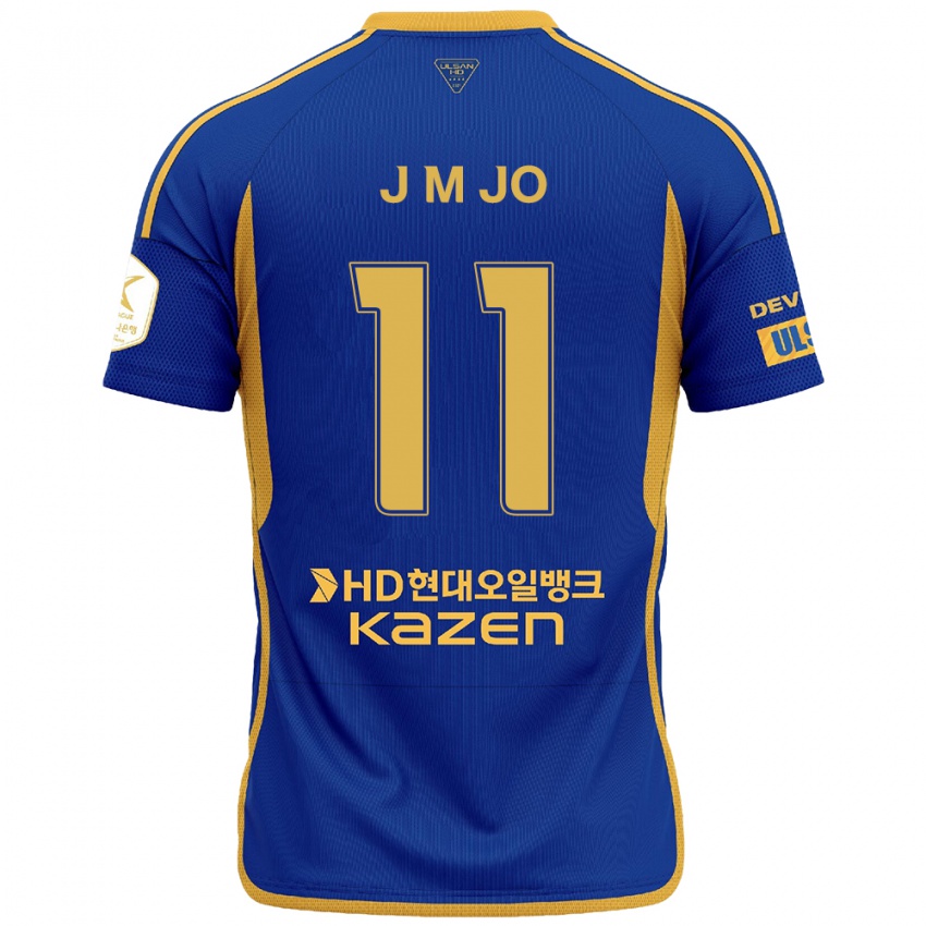 Gyermek Min-Jae Jo #11 Kék Sárga Hazai Jersey 2024/25 Mez Póló Ing