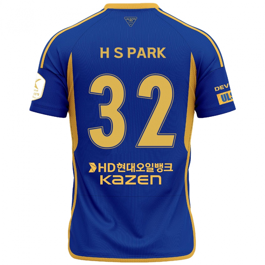 Gyermek Sung-Hyun Park #32 Kék Sárga Hazai Jersey 2024/25 Mez Póló Ing