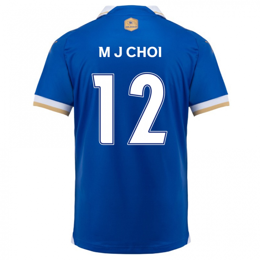 Gyermek Ji-Moog Choi #12 Kék Fehér Hazai Jersey 2024/25 Mez Póló Ing