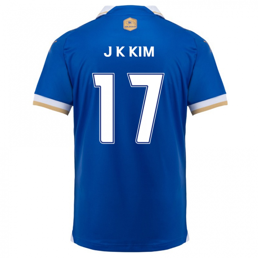 Gyermek Kyeong-Jung Kim #17 Kék Fehér Hazai Jersey 2024/25 Mez Póló Ing