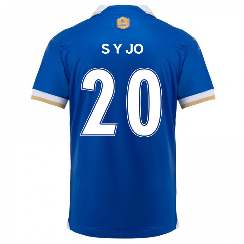 Gyermek Yun-Seong Jo #20 Kék Fehér Hazai Jersey 2024/25 Mez Póló Ing