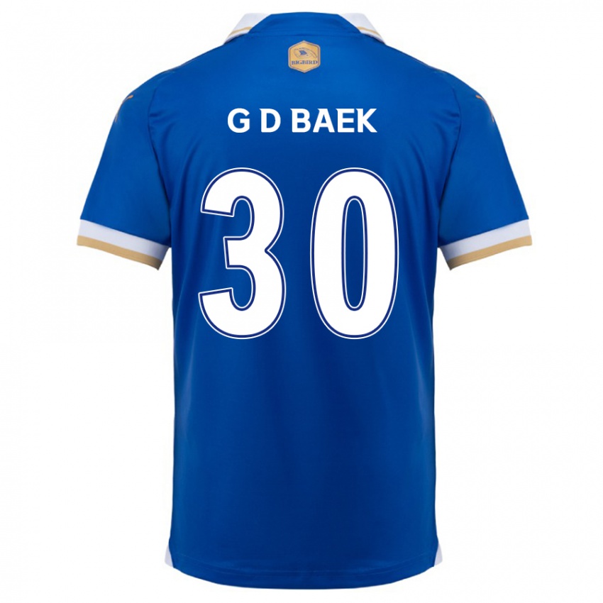 Gyermek Dong-Gyu Baek #30 Kék Fehér Hazai Jersey 2024/25 Mez Póló Ing