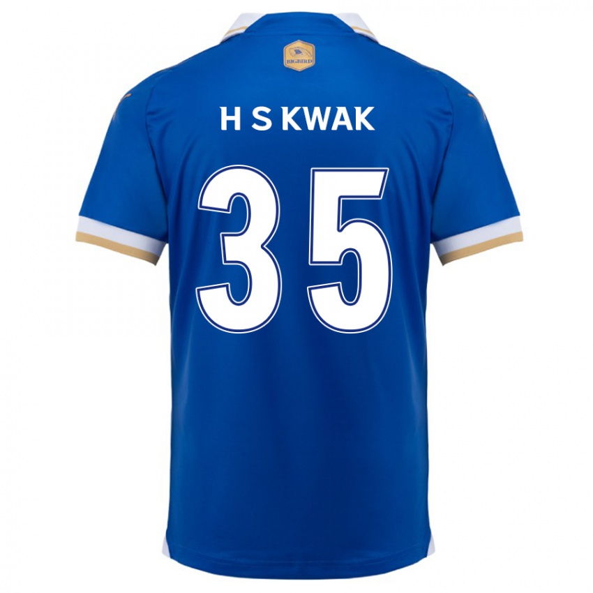 Gyermek Sung-Hoon Kwak #35 Kék Fehér Hazai Jersey 2024/25 Mez Póló Ing