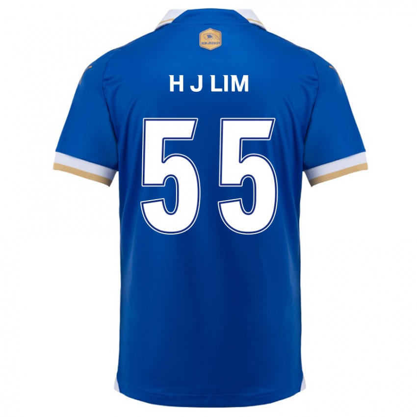 Gyermek Ji-Hoon Lim #55 Kék Fehér Hazai Jersey 2024/25 Mez Póló Ing