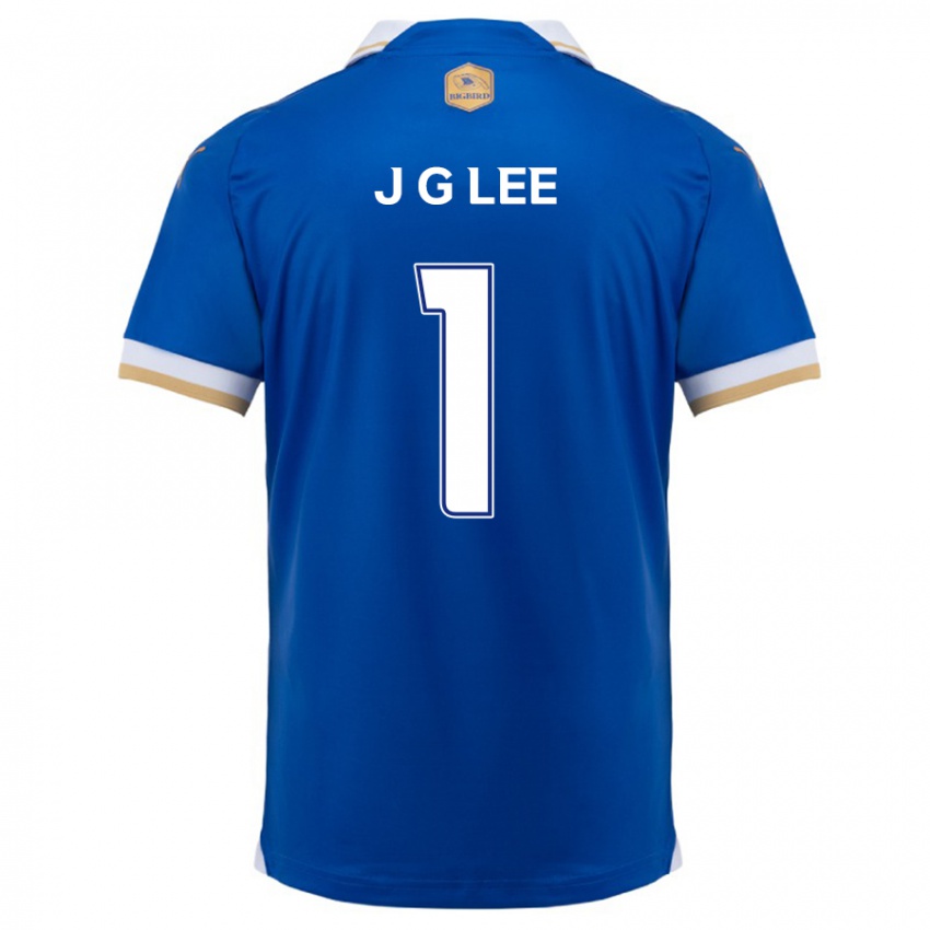 Gyermek Gyeong-Jun Lee #1 Kék Fehér Hazai Jersey 2024/25 Mez Póló Ing