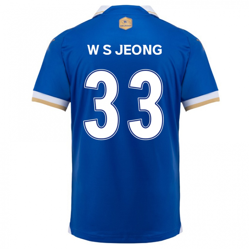 Gyermek Seo-Woo Jeong #33 Kék Fehér Hazai Jersey 2024/25 Mez Póló Ing