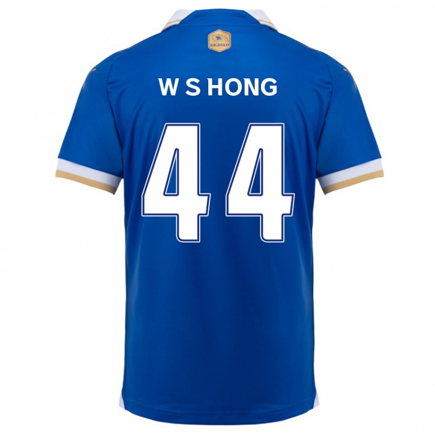 Gyermek Sang-Won Hong #44 Kék Fehér Hazai Jersey 2024/25 Mez Póló Ing