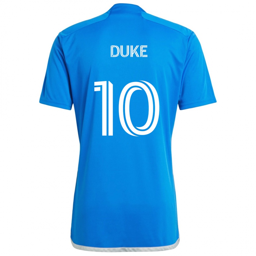 Gyermek Bryce Duke #10 Kék Fehér Hazai Jersey 2024/25 Mez Póló Ing