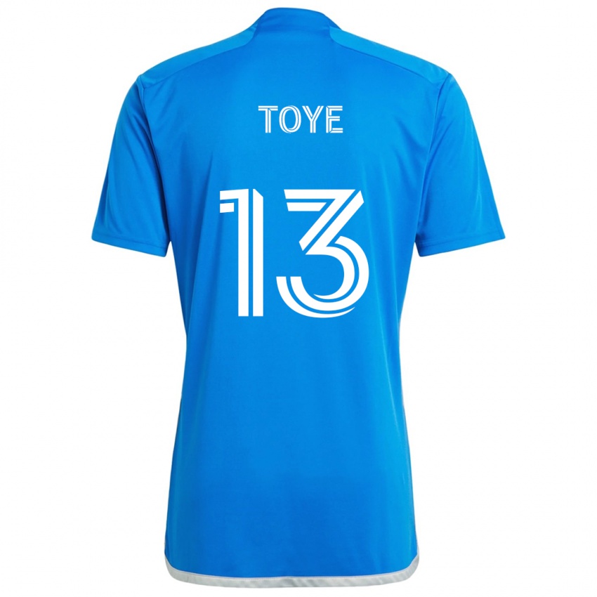 Gyermek Mason Toye #13 Kék Fehér Hazai Jersey 2024/25 Mez Póló Ing