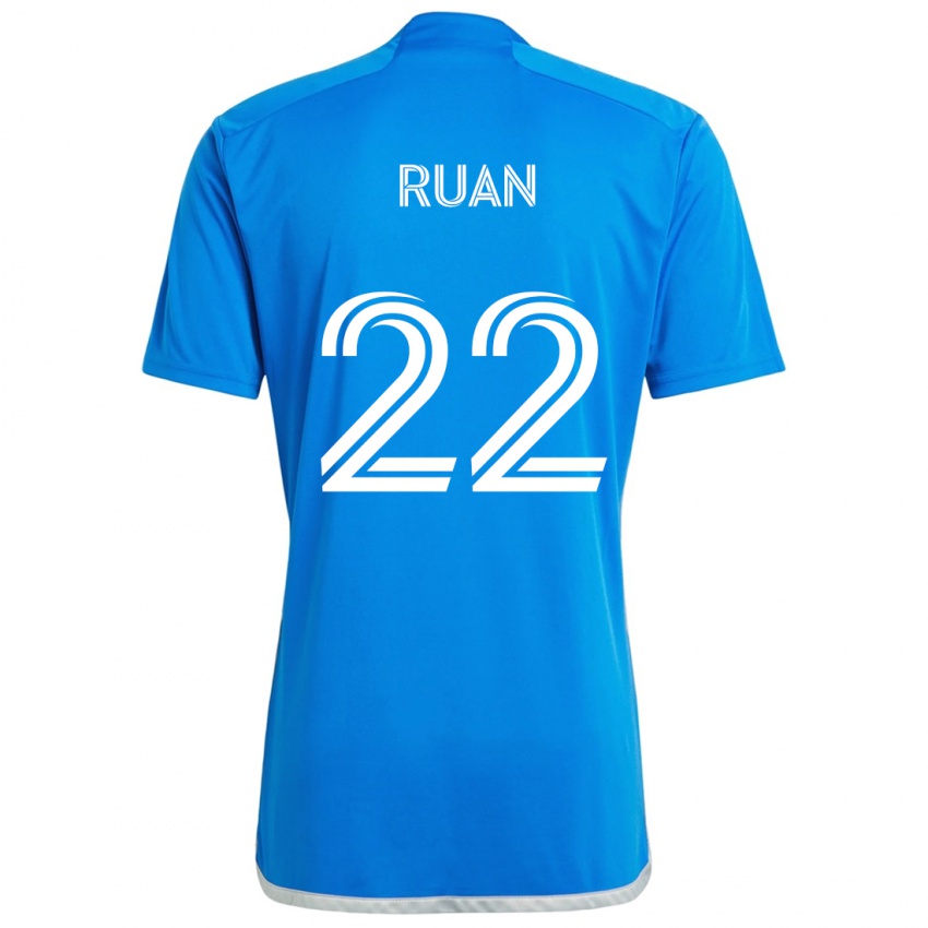 Gyermek Ruan #22 Kék Fehér Hazai Jersey 2024/25 Mez Póló Ing