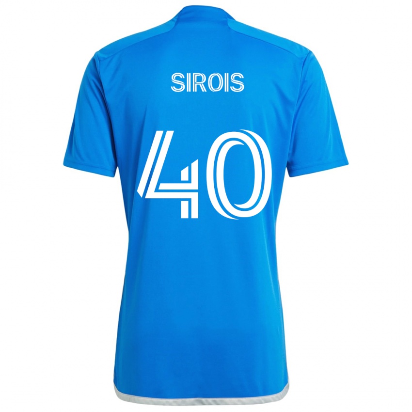 Gyermek Jonathan Sirois #40 Kék Fehér Hazai Jersey 2024/25 Mez Póló Ing