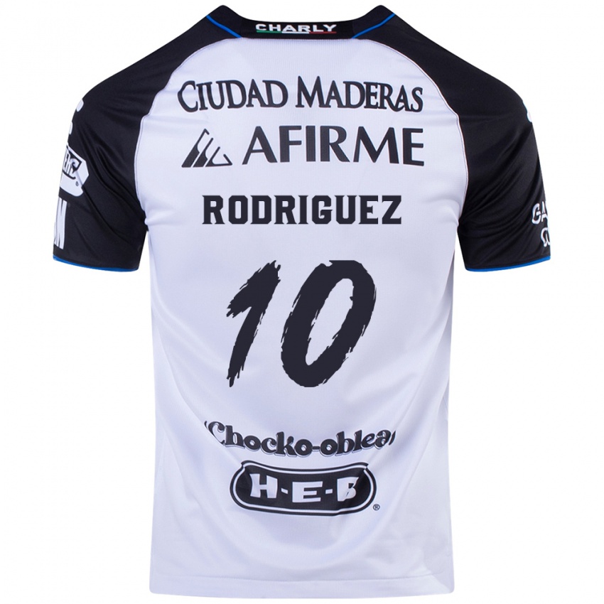 Gyermek Lucas Rodríguez #10 Fekete Kék Hazai Jersey 2024/25 Mez Póló Ing