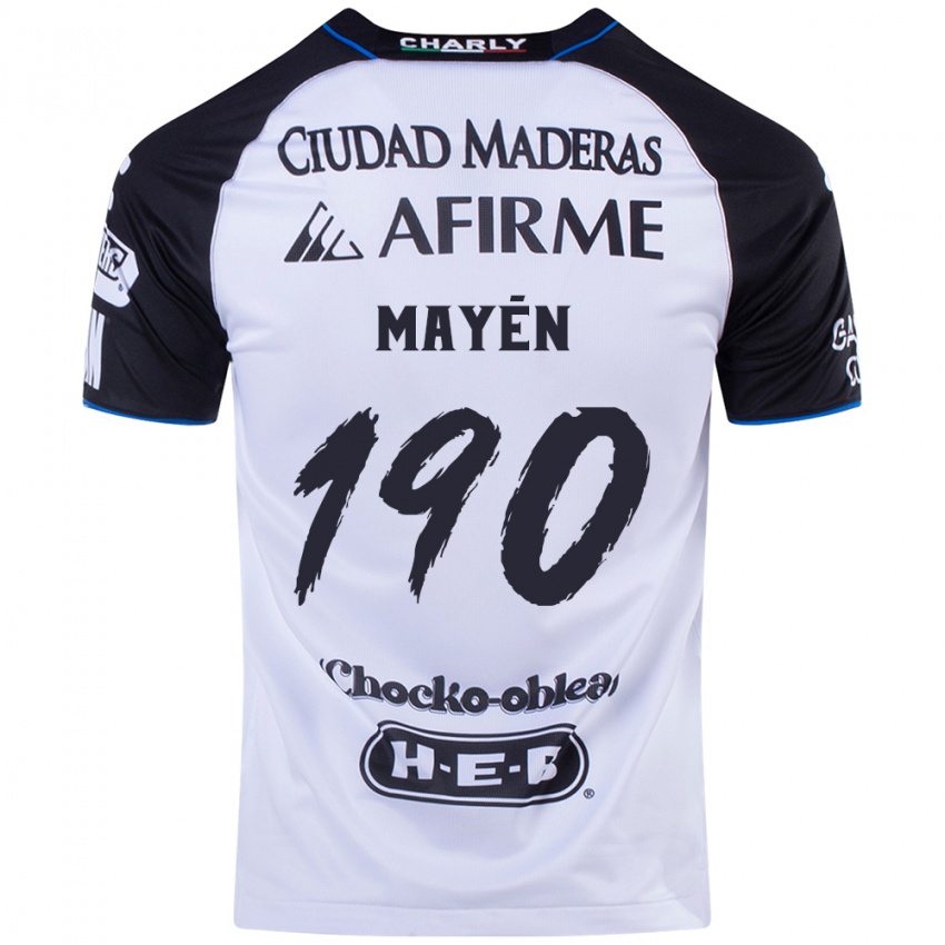 Gyermek Eduardo Mayén #190 Fekete Kék Hazai Jersey 2024/25 Mez Póló Ing