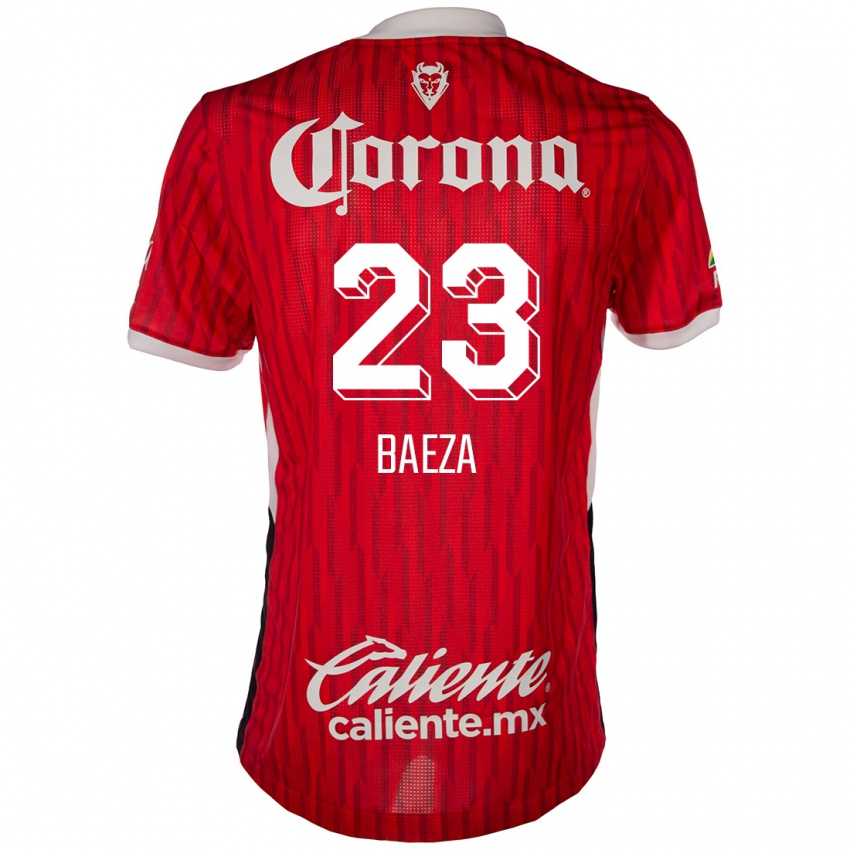 Gyermek Claudio Baeza #23 Piros Fehér Hazai Jersey 2024/25 Mez Póló Ing