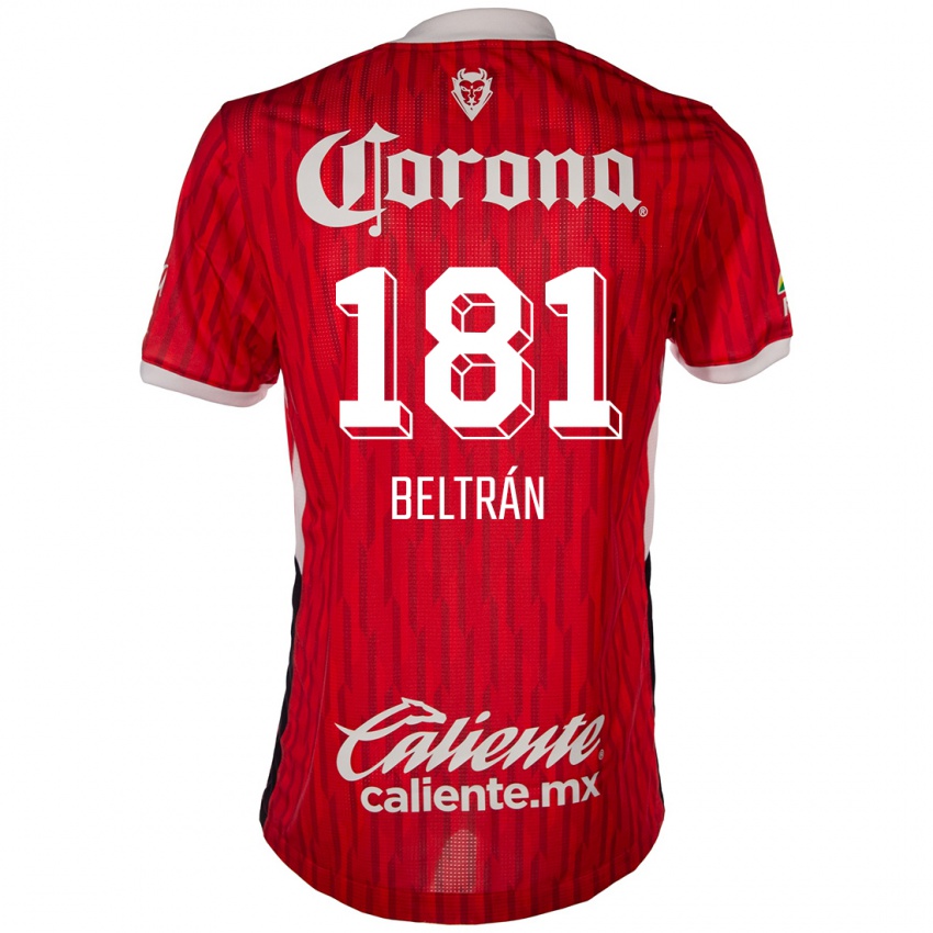 Gyermek Ronaldo Beltrán #181 Piros Fehér Hazai Jersey 2024/25 Mez Póló Ing