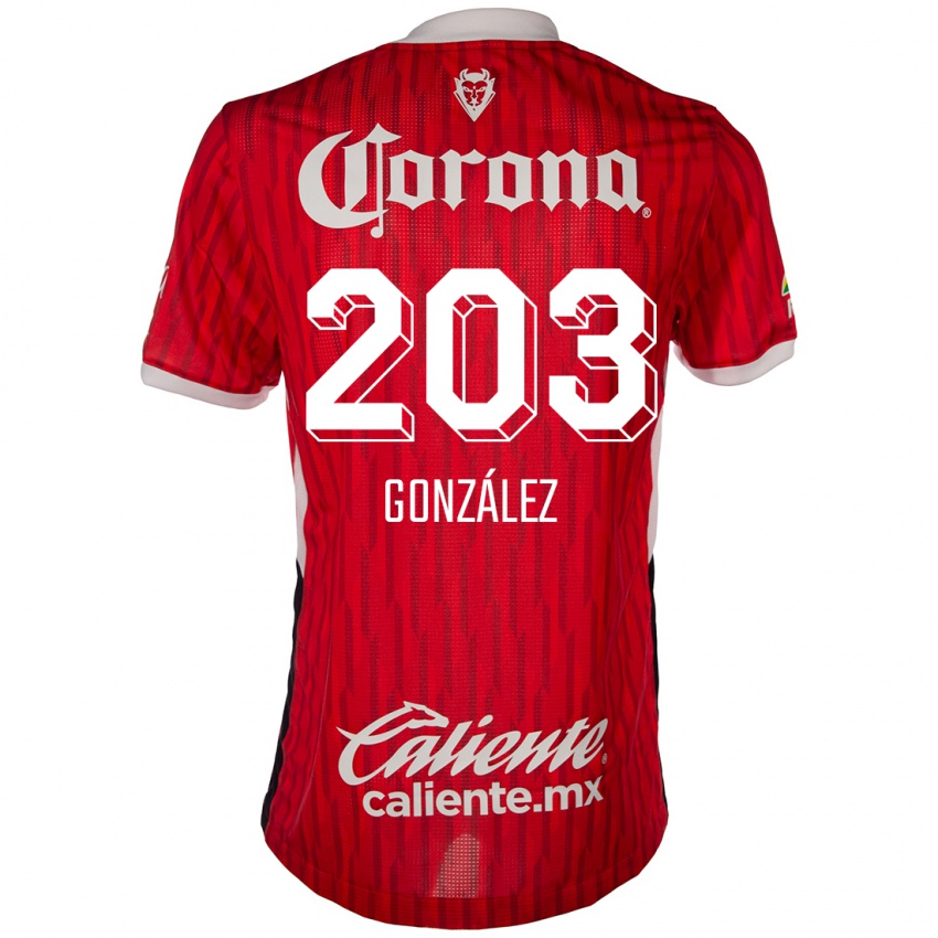 Gyermek Luis González #203 Piros Fehér Hazai Jersey 2024/25 Mez Póló Ing