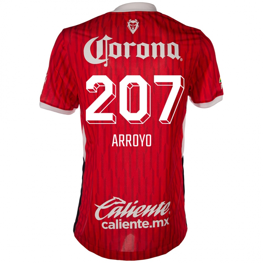 Gyermek José Arroyo #207 Piros Fehér Hazai Jersey 2024/25 Mez Póló Ing