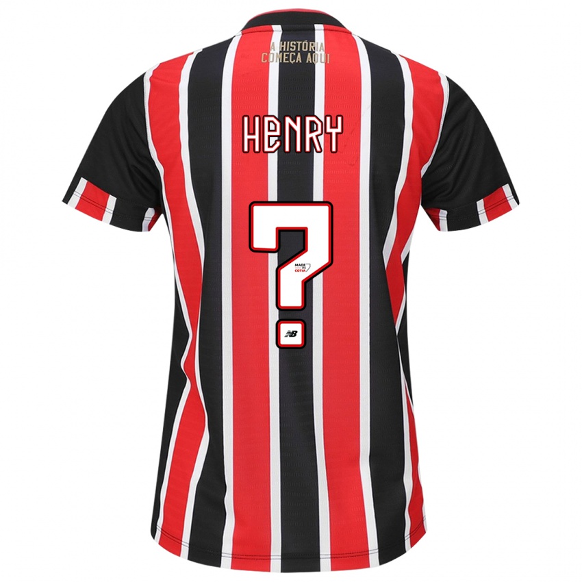 Gyermek Thierry Henry #0 Fekete Piros Fehér Idegenbeli Jersey 2024/25 Mez Póló Ing