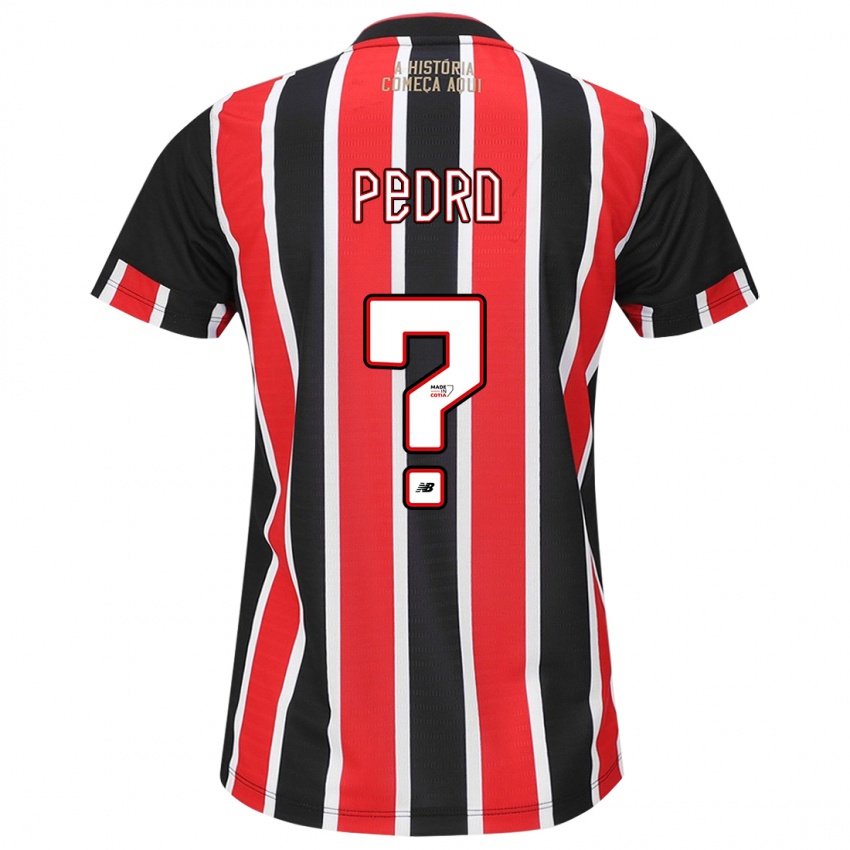 Gyermek João Pedro #0 Fekete Piros Fehér Idegenbeli Jersey 2024/25 Mez Póló Ing