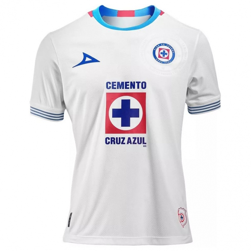 Gyermek Gonzalo Carneiro #8 Fehér Kék Idegenbeli Jersey 2024/25 Mez Póló Ing