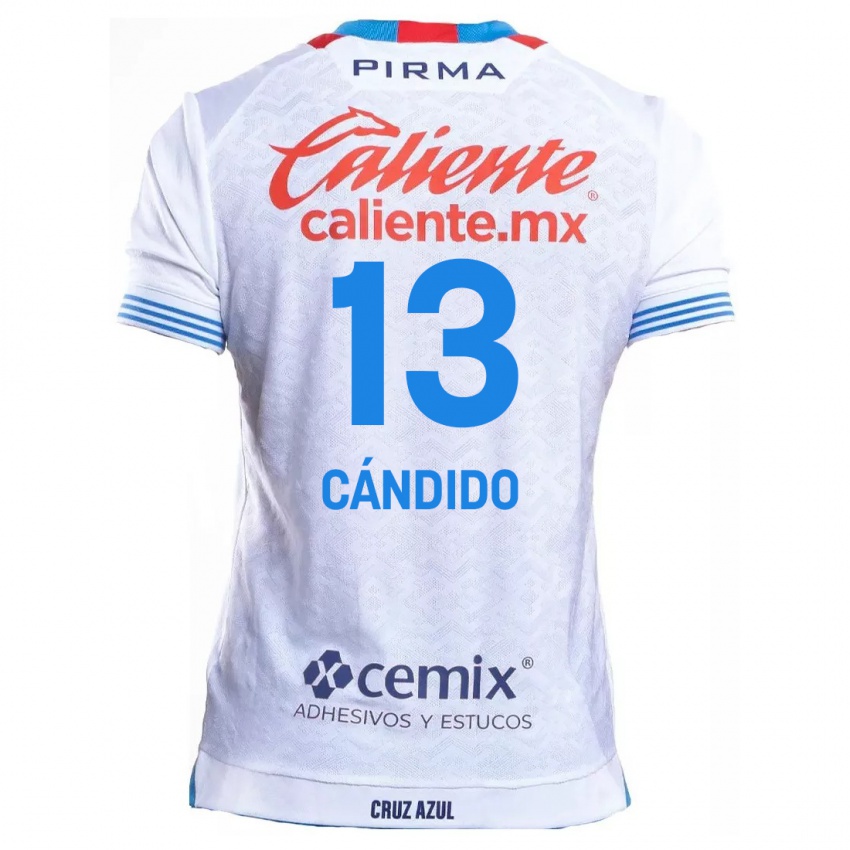 Gyermek Camilo Cándido #13 Fehér Kék Idegenbeli Jersey 2024/25 Mez Póló Ing