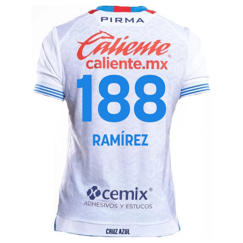 Gyermek Diego Ramírez #188 Fehér Kék Idegenbeli Jersey 2024/25 Mez Póló Ing