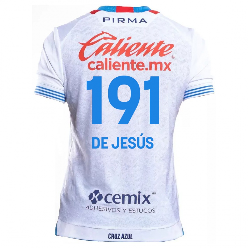 Gyermek Luis De Jesús #191 Fehér Kék Idegenbeli Jersey 2024/25 Mez Póló Ing